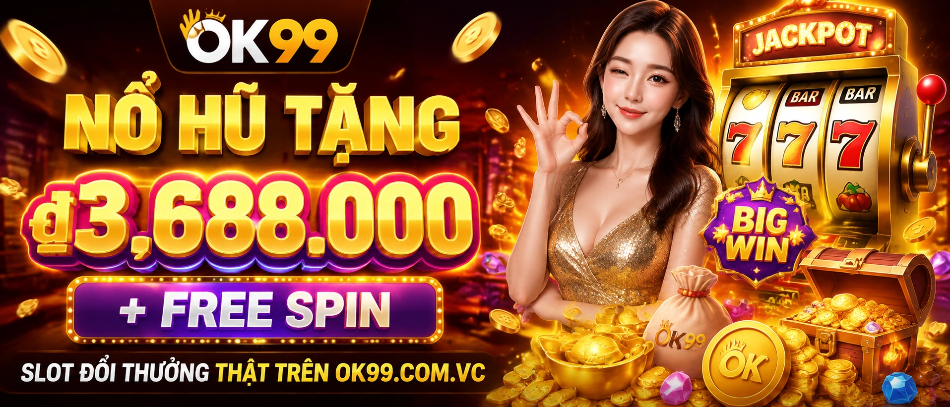 Màn hình Nổ Hũ với giao diện quay thưởng và biểu tượng jackpot