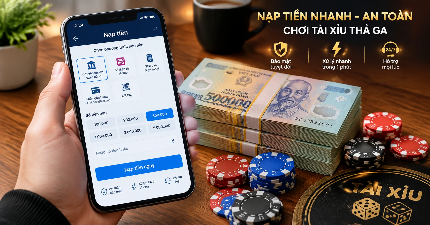 Hướng dẫn cách nạp tiền tài xỉu nhanh chóng và an toàn - image 3 Hướng dẫn cách nạp tiền tài xỉu nhanh chóng và an toàn - image 3